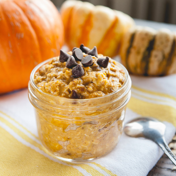 Pumpkin Chocolate Chip Overnight Oats