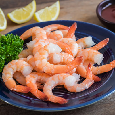 Boiled shrimp on sale